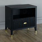 Прикроватная тумбочка с полкой Elsa Dreams Black варинант исполнения - 1 | Loft Concept в Нижнем Новгороде