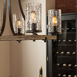 Люстра подвесная с восемью прозрачными стеклянными цилиндрическими плафонами в стиле лофт Feiss варинант исполнения - 8 | Loft Concept в Нижнем Новгороде