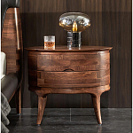 Прикроватный столик из дерева с 2-мя ящиками Moon Walnut Furniture варинант исполнения - 2 | Loft Concept в Нижнем Новгороде