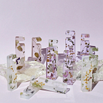 Подставка для телефона из эпоксидной смолы с цветами белая Epoxy Flowers Phone Stand White варинант исполнения - 4 | Loft Concept в Нижнем Новгороде