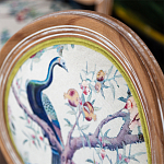 Стул из массива бука с изображением птиц и цветов Beige Green Chinoiserie Garden Chair варинант исполнения - 4 | Loft Concept в Нижнем Новгороде