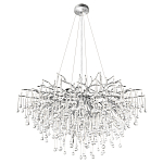 Люстра подвесная с прозрачными стеклянными подвесками в форме капель Диаметр 100 см Droplet Chandelier варинант исполнения - 14 | Loft Concept в Нижнем Новгороде