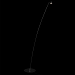 Торшер с изогнутой черной металлической стойкой и цилиндрическим плафоном Davide Groppi варинант исполнения - 2 | Loft Concept в Нижнем Новгороде