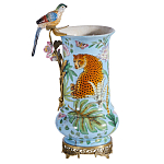 Ваза из фарфора с птицей на бронзовой ветке Garden of Eden варинант исполнения - 5 | Loft Concept в Нижнем Новгороде