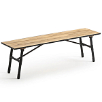 Скамья с сиденьем из массива акации Damon Industrial Wooden Bench варинант исполнения - 1 | Loft Concept в Нижнем Новгороде
