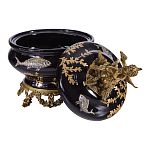 Шкатулка черного цвета с бронзовым ангелом Eden Garden варинант исполнения - 4 | Loft Concept в Нижнем Новгороде