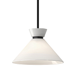 Подвесной светильник с белым стеклянным конусным плафоном Alora Mood варинант исполнения - 1 | Loft Concept в Нижнем Новгороде