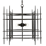 Люстра черная квадратной остроконечной формы Black Square варинант исполнения - 3 | Loft Concept в Нижнем Новгороде