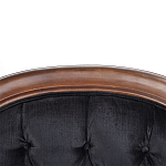 Кресло с мягкой обивкой из черного велюра на 4-х деревянных ножках Evelyn Classical Armchair варинант исполнения - 4 | Loft Concept в Нижнем Новгороде
