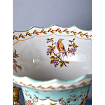 Ваза из голубого фарфора с рисунком птиц и цветов и декоративными элементами Blue Garden варинант исполнения - 8 | Loft Concept в Нижнем Новгороде