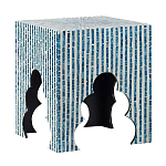 Приставной столик с инкрустацией раковинами устриц Bone Inlay варинант исполнения - 6 | Loft Concept в Нижнем Новгороде