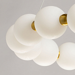 Люстра круглая с матовыми белыми шарами PEARLS Suspension варинант исполнения - 10 | Loft Concept в Нижнем Новгороде
