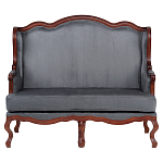 Диван двухместный из натурального бука цвета антрацит Solid Luxury варинант исполнения - 1 | Loft Concept в Нижнем Новгороде