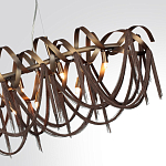 Люстра подвесная линейная с переплетенными металлическими лентами и цепочками Atlantis Chain варинант исполнения - 5 | Loft Concept в Нижнем Новгороде