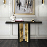 Консоль чёрная с позолоченной центральной частью Beyond Console варинант исполнения - 4 | Loft Concept в Нижнем Новгороде