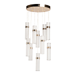 Люстра каскадная с прозрачными цилиндрическими плафонами Jenae Glass Tube Lighting варинант исполнения - 2 | Loft Concept в Нижнем Новгороде