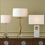 Настольная лампа с прозрачным корпусом и фактурным абажуром Charm and Luxury варинант исполнения - 3 | Loft Concept в Нижнем Новгороде