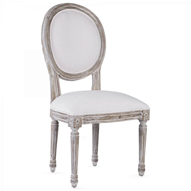 Стул REGENCY MEDALLION CHAIR Avory Linen Дерево Серый ivory ( слоновая кость ) в Нижнем Новгороде | Loft Concept 