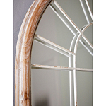 Зеркало-окно настенное в венецианском стиле с деревянной рамой бежевого цвета Venetian Smooth варинант исполнения - 7 | Loft Concept в Нижнем Новгороде