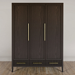 Большой Шкаф Primo Темный орех с 3 дверьми и 3 выдвижными ящиками варинант исполнения - 1 | Loft Concept в Нижнем Новгороде