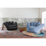 Дизайнерское плюшевое розовое кресло в форме руки Poltronova Joe Plush Taffy Pink Armchair варинант исполнения - 7 | Loft Concept в Нижнем Новгороде