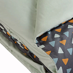 Постельное белье из сатина с принтом треугольники 150х200 см Triangular Dreams варинант исполнения - 4 | Loft Concept в Нижнем Новгороде