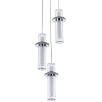 Подвесной светильник хром Trio Odile Acrylic Tube Hanging Lamp Chrome варинант исполнения - 1 | Loft Concept в Нижнем Новгороде