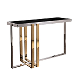 Консоль в современном стиле с черной стекляной столешницей Console with Black Glass варинант исполнения - 1 | Loft Concept в Нижнем Новгороде