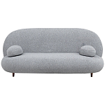 Двухместный диван с мягкой обивкой из ткани серый на деревянных ножках Michael Sofa Grey варинант исполнения - 1 | Loft Concept в Нижнем Новгороде