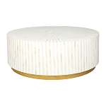 Стол журнальный Белый RADIAL BONE INLAY COFFEE TABLE NATURAL варинант исполнения - 1 | Loft Concept в Нижнем Новгороде