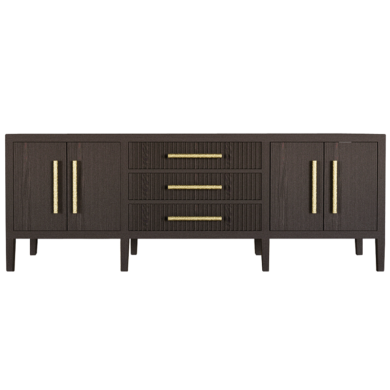 Большая VT-тумба Primo шпон темный орех Темный дуб Золотой в Нижнем Новгороде | Loft Concept 