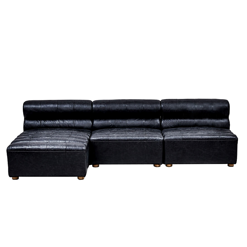 Диван Veronica Leather Sofa Черный в Нижнем Новгороде | Loft Concept 