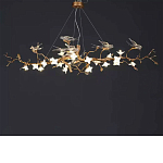 Люстра в виде золотой ветки с цветами и птичками Marvelous Garden варинант исполнения - 7 | Loft Concept в Нижнем Новгороде