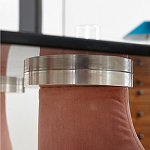 Обеденный стол со стеклянной столешницей и розовыми ножками с тканевой обивкой Wrigley варинант исполнения - 3 | Loft Concept в Нижнем Новгороде