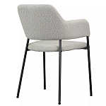 Стул мягкий с подлокотниками Chair Gray Upholstery Boucle варинант исполнения - 3 | Loft Concept в Нижнем Новгороде