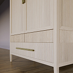 Шкаф платяной Primo с выдвижными ящиками шпон Черный дуб варинант исполнения - 5 | Loft Concept в Нижнем Новгороде