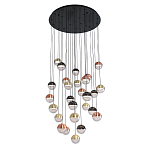 Люстра каскадная с черным круглым основанием 27 подвесов Celestial Waltz варинант исполнения - 1 | Loft Concept в Нижнем Новгороде