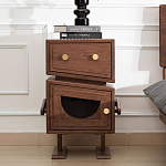 Тумбочка прикроватная с ящиком и дверцей Робот Robot Desk варинант исполнения - 1 | Loft Concept в Нижнем Новгороде