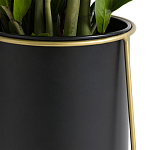 Кашпо из металла и латуни Elegance Elevated Planters черное варинант исполнения - 4 | Loft Concept в Нижнем Новгороде