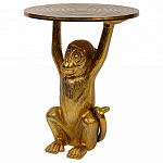Столик с подстольем в виде обезьянки Bombay Gold варинант исполнения - 1 | Loft Concept в Нижнем Новгороде