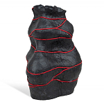 Ваза с красным кожаным жгутом "Красной нитью" варинант исполнения - 1 | Loft Concept в Нижнем Новгороде