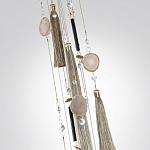 Люстра подвесная с 8-ю шарообразными плафонами из белого стекла с подвесками из камня и кисточками Agatelle варинант исполнения - 7 | Loft Concept в Нижнем Новгороде