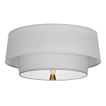 Потолочный светильник круглый серый с тканевым абажуром Ground Gray варинант исполнения - 1 | Loft Concept в Нижнем Новгороде