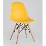 Пластиковый стул на ножках из массива бука Eames Yellow варинант исполнения - 1 | Loft Concept в Нижнем Новгороде