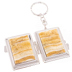 Зеркало брелок складное двухстороннее из натурального камня Оникс Silver Stone Mirrors варинант исполнения - 2 | Loft Concept в Нижнем Новгороде