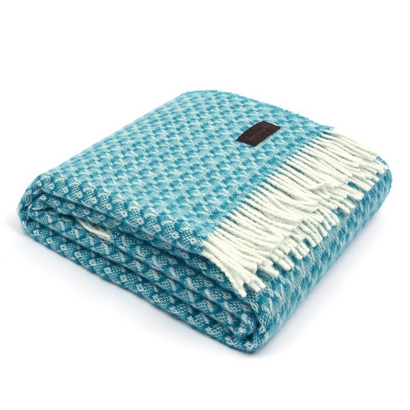 Плед BRIAS TRIANGLE 1510 Marzotto Голубой в Нижнем Новгороде | Loft Concept 