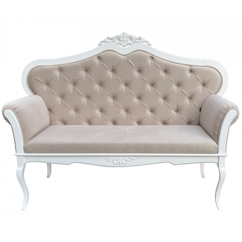 Диван в стиле прованс Montmartre Provence Sofa Beige White Белый Бежевый в Нижнем Новгороде | Loft Concept 