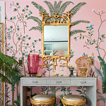 Обои ручная роспись Amazonia Florence Pink dyed silk варинант исполнения - 4 | Loft Concept в Нижнем Новгороде