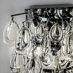 Бра с хрустальными подвесками в виде капель Antoine Crystal Drops Chrome Wall Lamp варинант исполнения - 2 | Loft Concept в Нижнем Новгороде