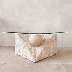 Дизайнерский журнальный стол в виде раковины с жемчужиной под прозрачной столешницей Fahin варинант исполнения - 2 | Loft Concept в Нижнем Новгороде